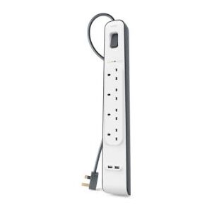 Protector contra sobretensiones Belkin BSV401VF2M - 4 Tomas, 2m Cable Protector contra sobretensiones Belkin BSV401VF2M - 4 Tomas, 2m Cable