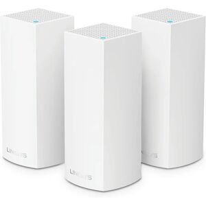 Linksys Velop Tri-band Wi-Fi 5 Mesh Systeem - Wit - 6000 sq ft Linksys Velop Tri-band Wi-Fi 5 Mesh Systeem - Wit - 6000 sq ft