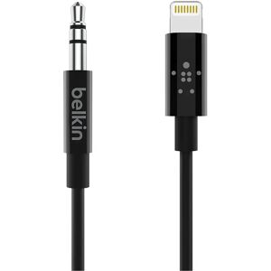 Belkin Audio Cable - 0.9m Black 3.5mm Lightning to Jack Belkin Audio Cable - 0.9m Black 3.5mm Lightning to Jack