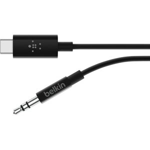 Cable de audio USB-C a 3,5mm Belkin RockStar - Negro Cable de audio USB-C a 3,5mm Belkin RockStar - Negro