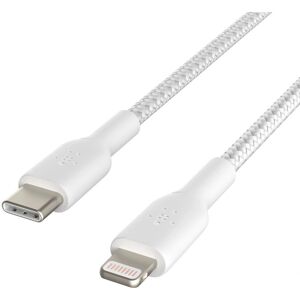 Belkin Wit Lightning Gevlochten Kabel - 1m - Kabel Lightning Belkin Wit Lightning Gevlochten Kabel - 1m - Kabel Lightning