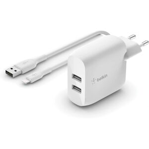 Belkin WCD001VF1MWH 24W Διπλιος USB τοίχης φορτιστής - Λευκό Belkin WCD001VF1MWH 24W Διπλιος USB τοίχης φορτιστής - Λευκό