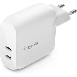 Belkin WCB006VFWH Wit Dual USB-C Oplader - Smartphone, Tablet Belkin WCB006VFWH Wit Dual USB-C Oplader - Smartphone, Tablet