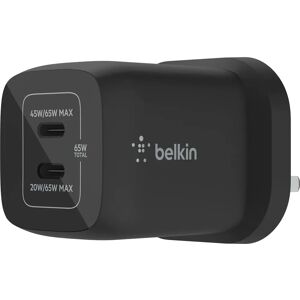 Belkin BoostCharge Pro 65W Dual USB-C Wall Charger - Black Belkin BoostCharge Pro 65W Dual USB-C Wall Charger - Black