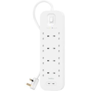 Belkin SRB004af2M White 8 Outlet Power Strip - Power Strip Belkin SRB004af2M White 8 Outlet Power Strip - Power Strip