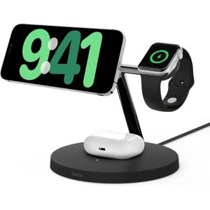 Belkin WIZ009VFBK-V2 - Magnetische 3-in-1 draadloze oplaadstand met Qi2 15W Belkin WIZ009VFBK-V2 - Magnetische 3-in-1 draadloze oplaadstand met Qi2 15W