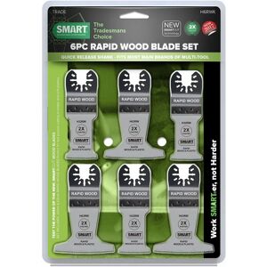 Smart Multi-Tool Blades - 6pc Rapid Cut Wood & Plastic - H6rwk Smart Multi-Tool Blades - 6pc Rapid Cut Wood & Plastic - H6rwk