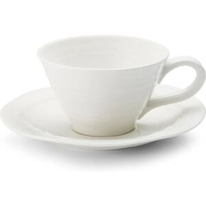 Sophie Conran for Portmeirion White Tea Cup and Saucer Set of 4 Sophie Conran for Portmeirion White Tea Cup and Saucer Set of 4