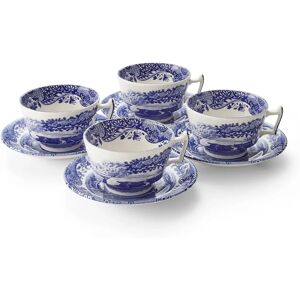 Spode Blue Italian Set of 4 Teacups & Saucers - Teacup set Spode Blue Italian Set of 4 Teacups & Saucers - Teacup set