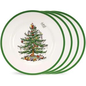 Spode Juletræ Tallerken - 20 cm - Hvid, Grøn Spode Juletræ Tallerken - 20 cm - Hvid, Grøn