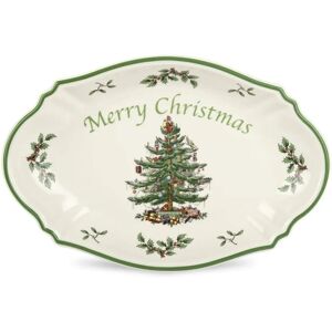 Plateau de Noël ‘Joyeux Noël’ de Spode - Blanc - Assiette de service - Publicité Plateau de Noël ‘Joyeux Noël’ de Spode - Blanc - Assiette de service - Publicité