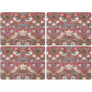Morris & Co Strawberry Thief Red Wallpaper & Placemats Set Morris & Co Strawberry Thief Red Wallpaper & Placemats Set