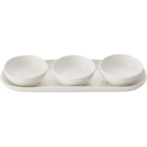 Sophie Conran for Portmeirion White Dip Bowls & Tray - Dip Bowls Sophie Conran for Portmeirion White Dip Bowls & Tray - Dip Bowls