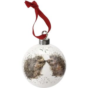 Wrendale Designs Hedgehugs Witte Keramische Kerstbal - Kerstbal Wrendale Designs Hedgehugs Witte Keramische Kerstbal - Kerstbal