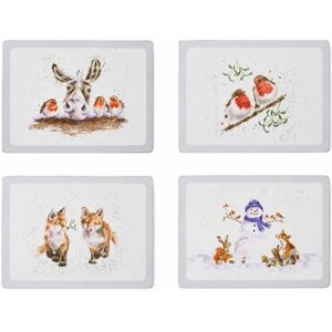 Wrendale Designs Set of 4 Christmas Animal Large Placemats - Placemat Wrendale Designs Set of 4 Christmas Animal Large Placemats - Placemat