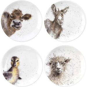 Wrendale Designs Farmyard Animal Coupe Plates - Set of 4 Wrendale Designs Farmyard Animal Coupe Plates - Set of 4