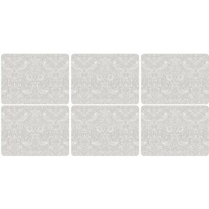 Morris & Co. William Morris Strawberry Thief Grey Placemats Set - Placemat Morris & Co. William Morris Strawberry Thief Grey Placemats Set - Placemat