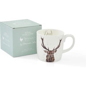 Wrendale Designs Dad Stag Fine Bone China Mug - 400ml White/Multi Wrendale Designs Dad Stag Fine Bone China Mug - 400ml White/Multi