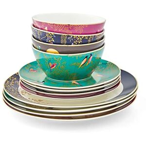 Sara Miller Chelsea Collection Fine China Dinnerware Set - 12 Piece Sara Miller Chelsea Collection Fine China Dinnerware Set - 12 Piece