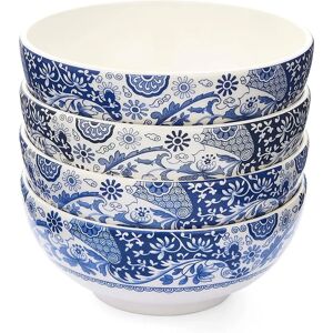 Spode Brocato Set of 4 14cm Bowls - Bowls - Blue Italian inspired Spode Brocato Set of 4 14cm Bowls - Bowls - Blue Italian inspired