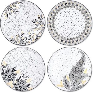 Sara Miller London Artisanne Noir Set of 4 Dinner Plates - Dinner Plates Sara Miller London Artisanne Noir Set of 4 Dinner Plates - Dinner Plates