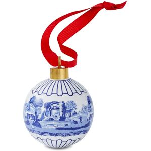 Spode Blue Italiano Escénico Bola de Navidad Spode Blue Italiano Escénico Bola de Navidad