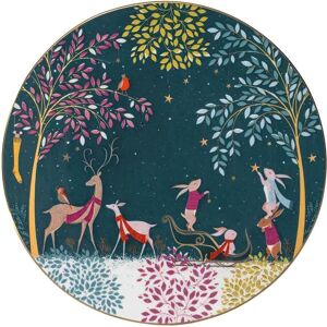 Sara Miller London Woodland Tales Collection Deer Robin Serving Plate Sara Miller London Woodland Tales Collection Deer Robin Serving Plate