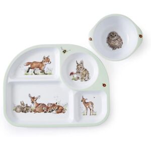 Wrendale Designs Baby Animals Kids' Melamine Plate & Bowl - Set of 2 Wrendale Designs Baby Animals Kids' Melamine Plate & Bowl - Set of 2