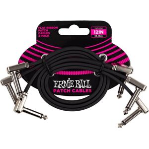 Ernie Ball Ernie Ball P06222 30cm Angled Black Audio Cable Ernie Ball Ernie Ball P06222 30cm Angled Black Audio Cable