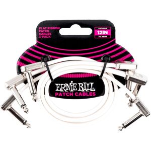 Ernie Ball White Flat Patch Cable 0.3m - Audio Cable Ernie Ball White Flat Patch Cable 0.3m - Audio Cable