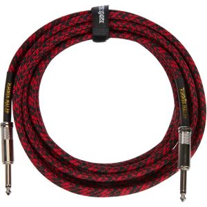 Ernie Ball 18ft Braided Instrument Cable Red Black - Instrument Cable Ernie Ball 18ft Braided Instrument Cable Red Black - Instrument Cable