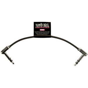Ernie Ball Flat Ribbon Patch Cable - 0.15 m Black - Audio Cable Ernie Ball Flat Ribbon Patch Cable - 0.15 m Black - Audio Cable