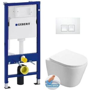 Geberit - Pack WC Bati-support + Swiss Aqua Technologies Infinitio - Alpine White - Toilet Set Geberit - Pack WC Bati-support + Swiss Aqua Technologies Infinitio - Alpine White - Toilet Set