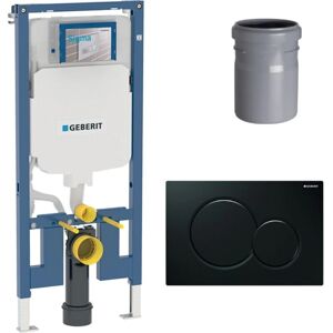 Geberit Duofix Space-Saving Wall-Hung Toilet Frame with Sigma01 Plate Geberit Duofix Space-Saving Wall-Hung Toilet Frame with Sigma01 Plate