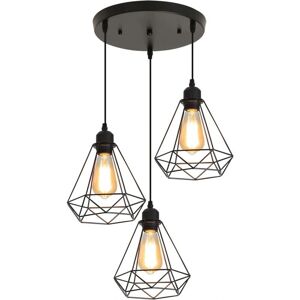 Goeco Ceiling Light Fixture - Vintage Industrial 3-Light Pendant Goeco Ceiling Light Fixture - Vintage Industrial 3-Light Pendant