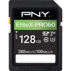 PNY EliteX-PRO60 128GB Carte SDXC Classe 10 UHS-II V60 PNY EliteX-PRO60 128GB Carte SDXC Classe 10 UHS-II V60