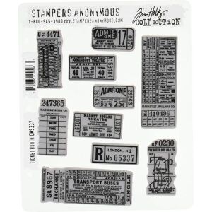 Tim Holtz Ticket Booth Rubber Stamps - Craft Supplies Tim Holtz Ticket Booth Rubber Stamps - Craft Supplies