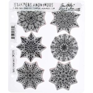 Tim Holtz Swirly Snowflakes - Stampers Anonymous Cling Mount Tim Holtz Swirly Snowflakes - Stampers Anonymous Cling Mount