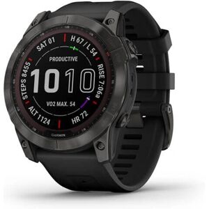 Garmin fēnix® 7X Sapphire Solar - Titânio cinza ardósia com faixa preta Garmin fēnix® 7X Sapphire Solar - Titânio cinza ardósia com faixa preta