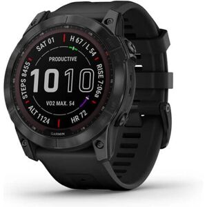 Garmin fēnix® 7X Sapphire Solar - Titanio Nero con cinturino nero Garmin fēnix® 7X Sapphire Solar - Titanio Nero con cinturino nero