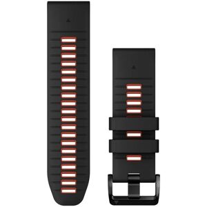 Garmin QuickFit 26 mm Uhrenarmband - Schwarz/Flame Red Silikonarmband - Watch Band Garmin QuickFit 26 mm Uhrenarmband - Schwarz/Flame Red Silikonarmband - Watch Band