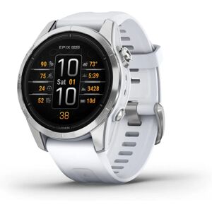 Garmin Epix™ Pro Gen 2 - Standard 42mm Silver + Whitestone Band Garmin Epix™ Pro Gen 2 - Standard 42mm Silver + Whitestone Band
