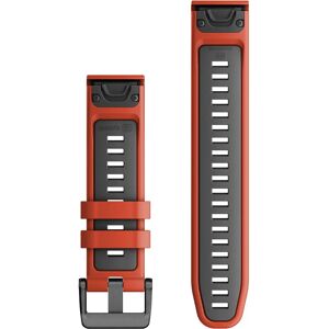 Garmin QuickFit 22 mm Watch Band - Flame Red/Graphite Silicone Garmin QuickFit 22 mm Watch Band - Flame Red/Graphite Silicone