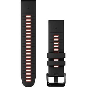 Garmin QuickFit 22 mm Watch Band - Black/Flame Red Silicone - Watch Band Garmin QuickFit 22 mm Watch Band - Black/Flame Red Silicone - Watch Band