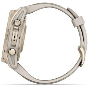 Garmin fenix® 8 - 43mm AMOLED Soft Gold Fog grey/dark sandstone silicone band Garmin fenix® 8 - 43mm AMOLED Soft Gold Fog grey/dark sandstone silicone band