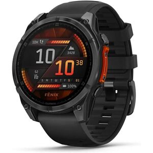 Garmin fenix® 8 - 47mm AMOLED Cinza ardósia/Banda de silicone preta Garmin fenix® 8 - 47mm AMOLED Cinza ardósia/Banda de silicone preta