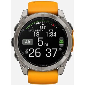 Garmin fenix® 8 - 51mm AMOLED Titanium Spark orange/graphite silicone band Garmin fenix® 8 - 51mm AMOLED Titanium Spark orange/graphite silicone band