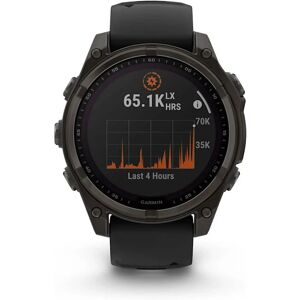 Garmin fenix® 8 - 47mm Solar Carbon grey titanium Black/pebble grey silicone band Garmin fenix® 8 - 47mm Solar Carbon grey titanium Black/pebble grey silicone band