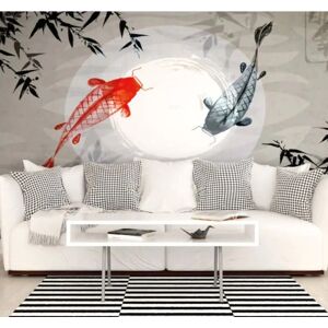 Origin Murals Watercolour Koi Wall Mural - W350xH280 Origin Murals Watercolour Koi Wall Mural - W350xH280