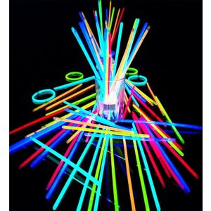 Otego 100-pack glowstick rannekoru - Monivärinen juhlatarvike Otego 100-pack glowstick rannekoru - Monivärinen juhlatarvike